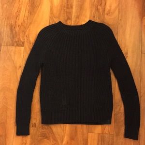 Girls navy blue knit sweater